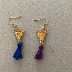 Pizza dangle earrings